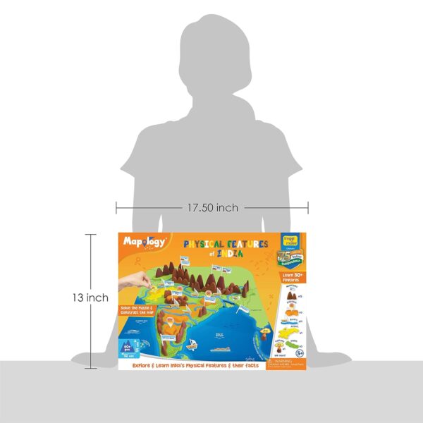 Imagimake Kid's Mapology - Physical Features of India Learn 50+ Geographical Features Like Mountains, Rivers, Plateaus Educational Toy and Learning Aid Puzzles for Age 5 Years+,Color Multi - Image 10