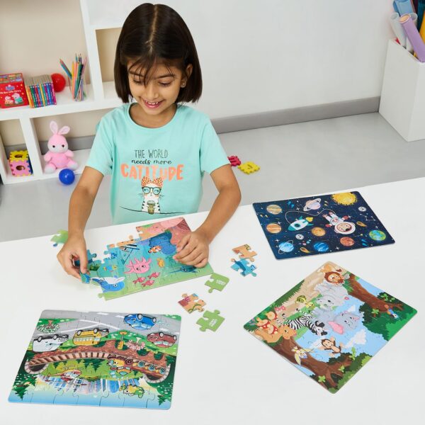 Jam & Honey 4 in 1 Adventure - Puzzles for Kids | 35-Piece Puzzles | Educational Toy for Cognitive Development | Vibrant Colors - Image 6