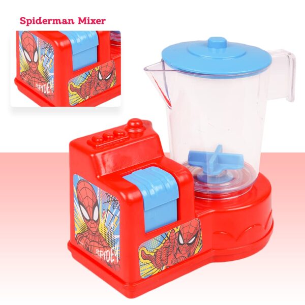 Ratna's Toy Mixer Spider Man Themed Real Operating Plastic Kitchen Toy for Kids - Image 2