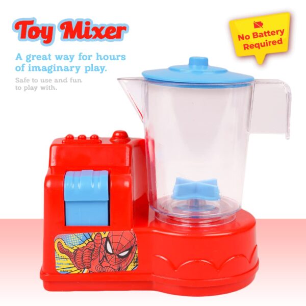 Ratna's Toy Mixer Spider Man Themed Real Operating Plastic Kitchen Toy for Kids