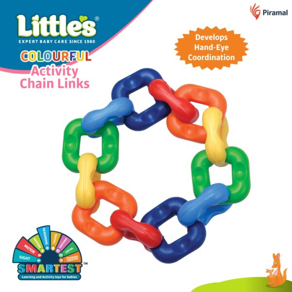 Little's Colourful Activity Chain Links | Educational Toys for Kids | Helps Develop Hand - Eye Coordination & Motor Skills | Multi-Color Toddler Activity Toys | Baby Toys - Image 6