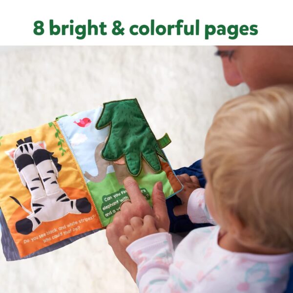 Skillmatics Peek-A-Boo Jungle Book - Soft Cloth Book for Baby, Infant & Toddler Toys, Crinkle Pages for Sensory Play, Gifts for Ages 6 Months and Up, Multicolor - Image 11