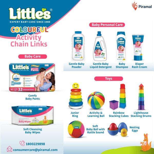 Little's Colourful Activity Chain Links | Educational Toys for Kids | Helps Develop Hand - Eye Coordination & Motor Skills | Multi-Color Toddler Activity Toys | Baby Toys - Image 2