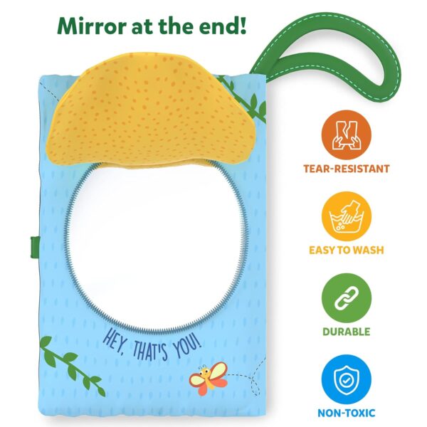 Skillmatics Peek-A-Boo Jungle Book - Soft Cloth Book for Baby, Infant & Toddler Toys, Crinkle Pages for Sensory Play, Gifts for Ages 6 Months and Up, Multicolor - Image 4