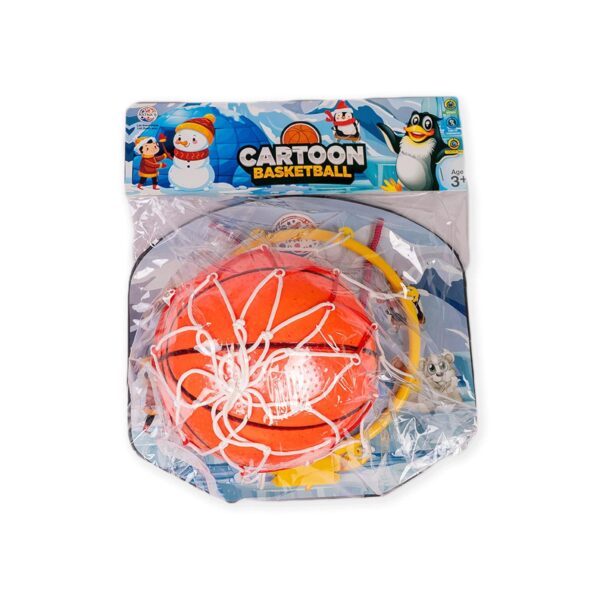 RATNA'S Cartoon Basketball Penguin Indoor Set Along With Ball For Kids To Play,Multicolor - Image 3