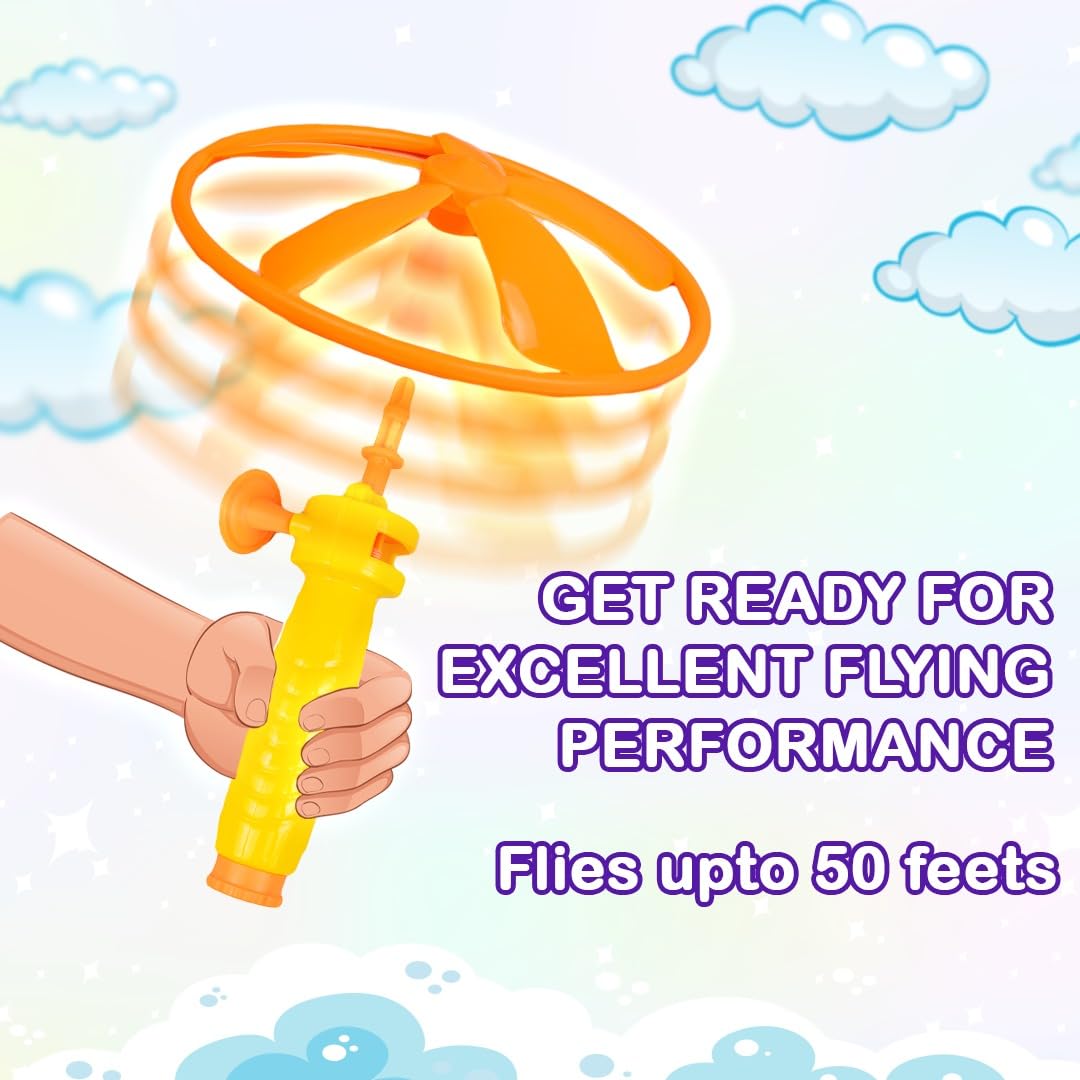 Ratna’s Mini Flying Saucer Flies Upto 40 Feet High Spinnig Flying Toy for Outdoor Play for Kids