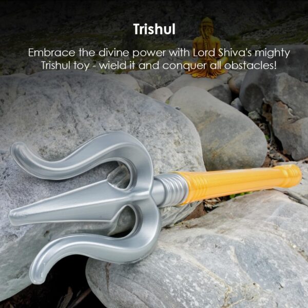 Ratna's Shiva Bow and Arrow Set with Trishul & 3 Suction Cup Tip Arrows Target Game Plastic Toy Set for Kids - Image 6