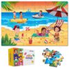 The Puzzl Co- Set of 2 Jigsaw Puzzles Game - for Kids 5+, Vacation Theme (Beach & Contryside), 48 Pcs Each, 18”x12”,Educational Activity, Colorful,Unique Characters, Cardboard, Birthday Gift - Image 9